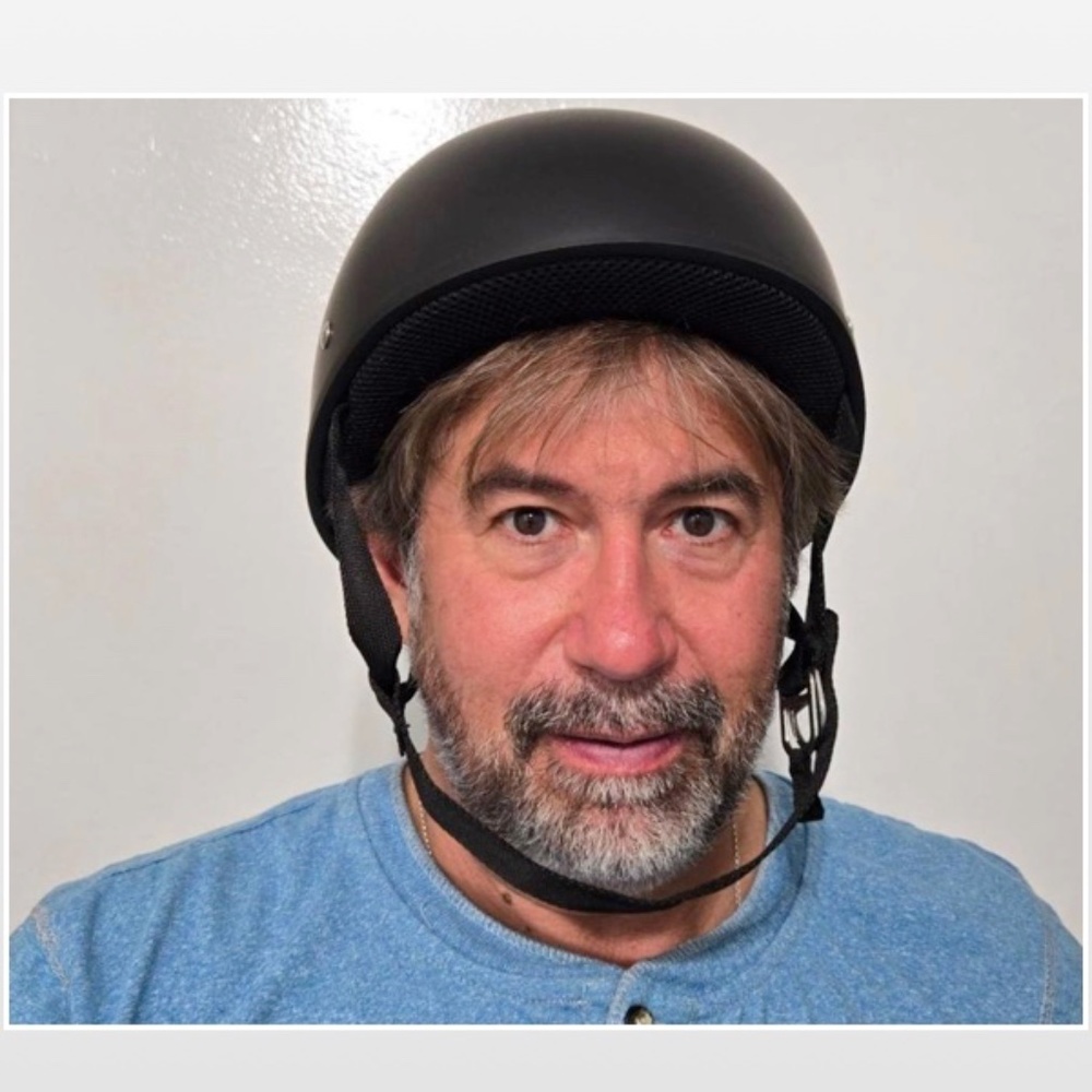 Street & Steel Motorcycle Helmet Half Bucket Adult Unisex Large Black Matt Hat